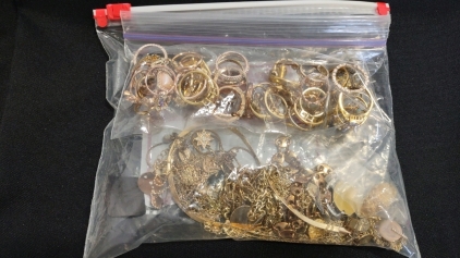 (1) Bag of Assorted Chains/ Chain Necklaces & (1) Bag of Assorted Rings