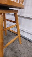 (2) Wooden Swivel Bar Stools (Light Brown) - 13