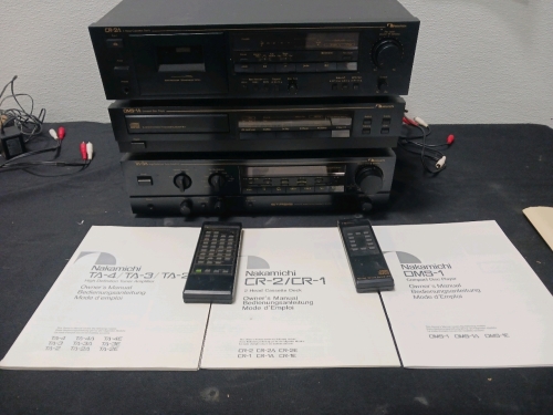 Nakamichi Reciver,Cd Player ,Tape Player With Manuals ,Remotes.