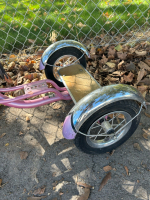 (1) 16” Viper DBBMX bike - blue (1) 16” Huffy Princess bike - pink (1) Shwinn pink tricycle - 18