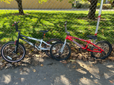 (1) 20” Razor Nebula FS20 bike - white & black (1) 20” Mongoose Ravage bike - red