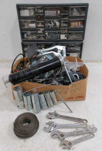 (1) Welding Wire - Spool (1) Water Heater Elelment Socket - Set (1) Wrenches (1) Grease Gun and More!!