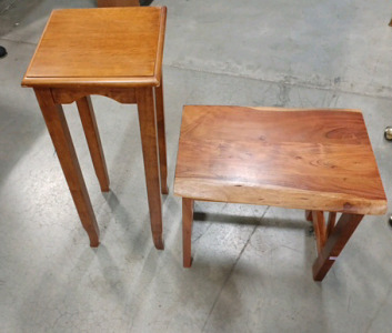 (1) Side Table - 19.5"×14"×19"H (1) Plant Table - 12"×12"×30"H