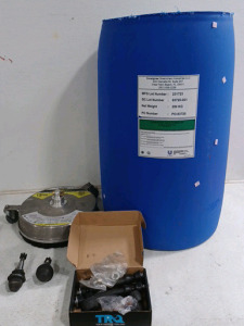 (1) GMC Sierra '97 Ball Joints (1) Surface Max Professional 15" Surface Cleaner (1) 200 LTR Blue Plastic Barrel and More!