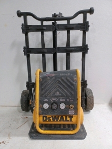 (1) Dewalt ToughSystem 22" Dolly (1) Dewalt Trim Compressor - 1 Gallon