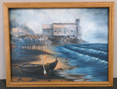 Framed Low Tide Painting