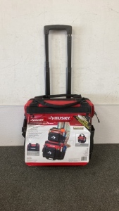 14" Husky Rolling Tool Tote +Small Bag NEW