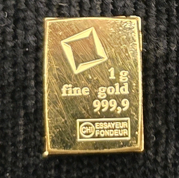 1g 999,9 Fine Gold Valcambi Suisse Bar