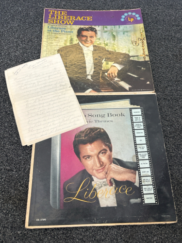 Liberace Piano Records With Personal Hand Written Letters