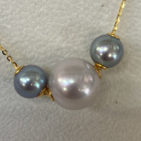 GORGEOUS PEARL NECKLACE WITH PEARL EARINGS. - 2