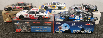 (5) Collectible Kevin Harvick Die Cast Series Cars. 1:24 Scale. All Limited And Numbered