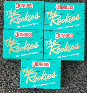 (5) 1994 Donruss Rookie MLB Puzzle And Card Box Sets