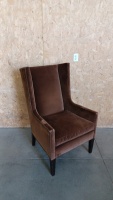 Elegant Brown-Colored Lounge/Accent Chair