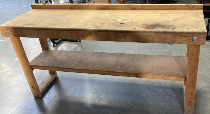 WOOD SHOP TABLE (35”X 72” X 22”)