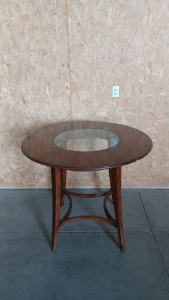 36" H Bar-Height Table with Glass Insert