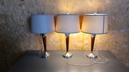 (3) 28" H Elegant Decorative Double-Bulb Lamps