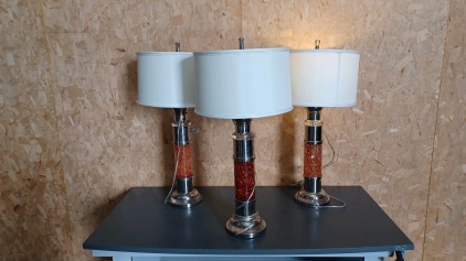 Set of (3) 36" H Elegant Decorative Lamps
