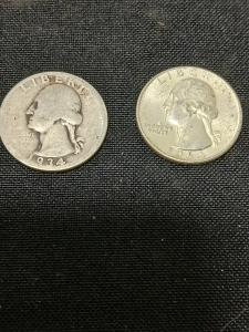 (1)1934 (1) 1964 Silver Quarters.