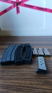 2)ProMag Marlin 795 22lr 25rd Magazines (3) 10rd? Magazines and (1) Lorcin .32 .38 7rd Magazine, (1) 30rd AR-15 Magazine