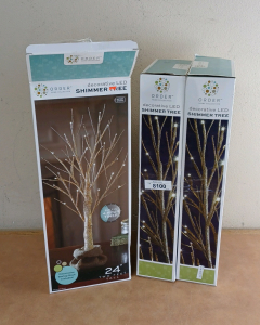 (3) Decorative LED Shimmer Trees