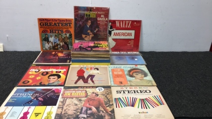 A box of collectable records