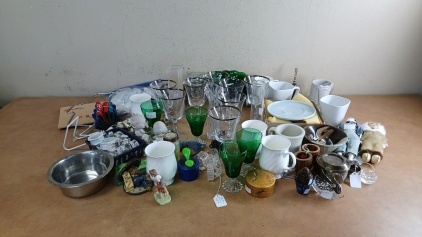 Assortment of Glassware and Decor