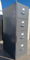 (1) 4-Drawer Filing Cabinet - 18"×27"×52"H - 2