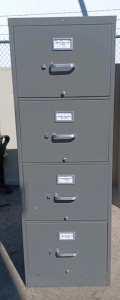 (1) 4-Drawer Filing Cabinet - 18"×27"×52"H