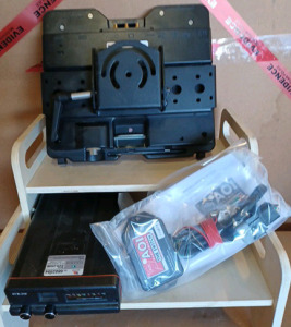 (1) Havis Docking Station For Getac V110 Convertible Notebook w/ Triple Pass-Through Antenna Connections (1) Pyramid Communications Vehicular Repeater - Model # SVR-250M (1) AOI Airbag Switch (Specialty/S)