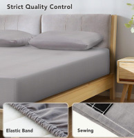 Gray Queen Grounding Fitted Sheet - 2