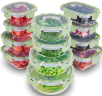 Glass Food Storage And 6-Pack Cocktail Glasses - 2