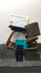 Ergonomic chair and office organizers
