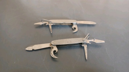 (2) Vintage Metal Folding Knives