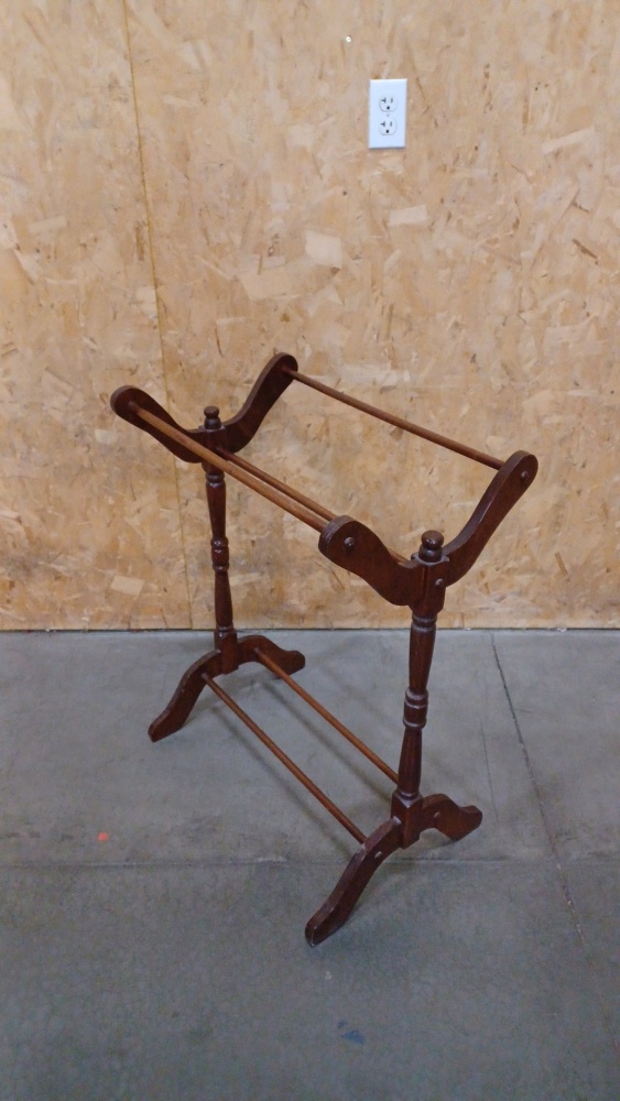 Vintage Wood Blanket Rack 33 H