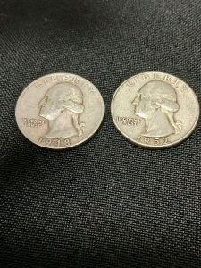 1948. 1952. Silver Quarters