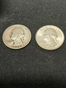 1935. 1964 Silver Quarters