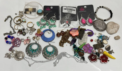 Big Lot Of Paparazzi Earrings And Assorted Jewelry +