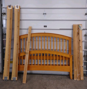 Full Size Mattress Wooden Bed Frame