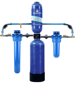 (1) Aquasana Whole House Water Filter System - Carbon & KDF Home Water Filtration - Filters Sediment & 97% Of Chlorine - 1,000,000 Gl - EQ-1000