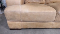 3-Seater Real Leather Tan Couch - 2