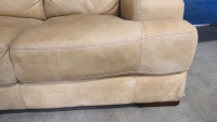 3-Seater Real Leather Tan Couch - 4