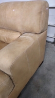 3-Seater Real Leather Tan Couch - 6