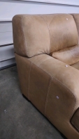 3-Seater Real Leather Tan Couch - 11