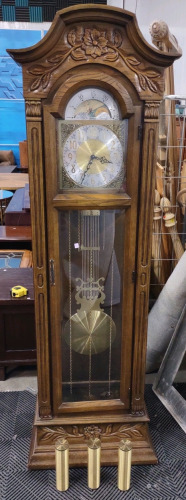 25½"x 14"x 78" Grand Father Clock Heirloom w/ Parts