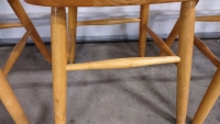 60"x 42"x 30" Oak Wood Kitchen Table w/ Leaf Table Piece & (6) Kitchen Table Chairs - 16