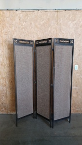 3-Panel Metal-Framed Room Divider