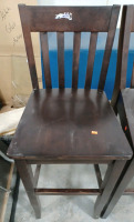 (2) Bar Height Chair - Dark Wood - 2