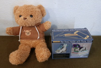 (1) Kids Toy Tool Set, (1) Pencil/Pen Holder W/ Phone Stand, (1) Teddy Bear & (1) Magnetic Chess/Checkers Set - 3