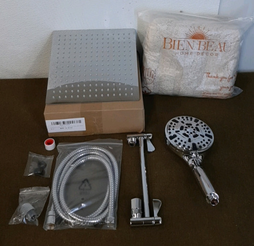 (1) Dual Shower Head Kit & (1) Oval Bath Mat