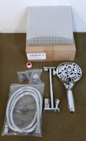 (1) Dual Shower Head Kit & (1) Oval Bath Mat - 2